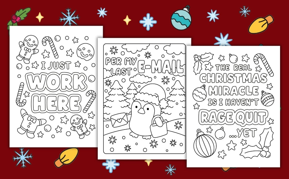 Corporate Chaos Holiday Edition Coloring Book Digital Download