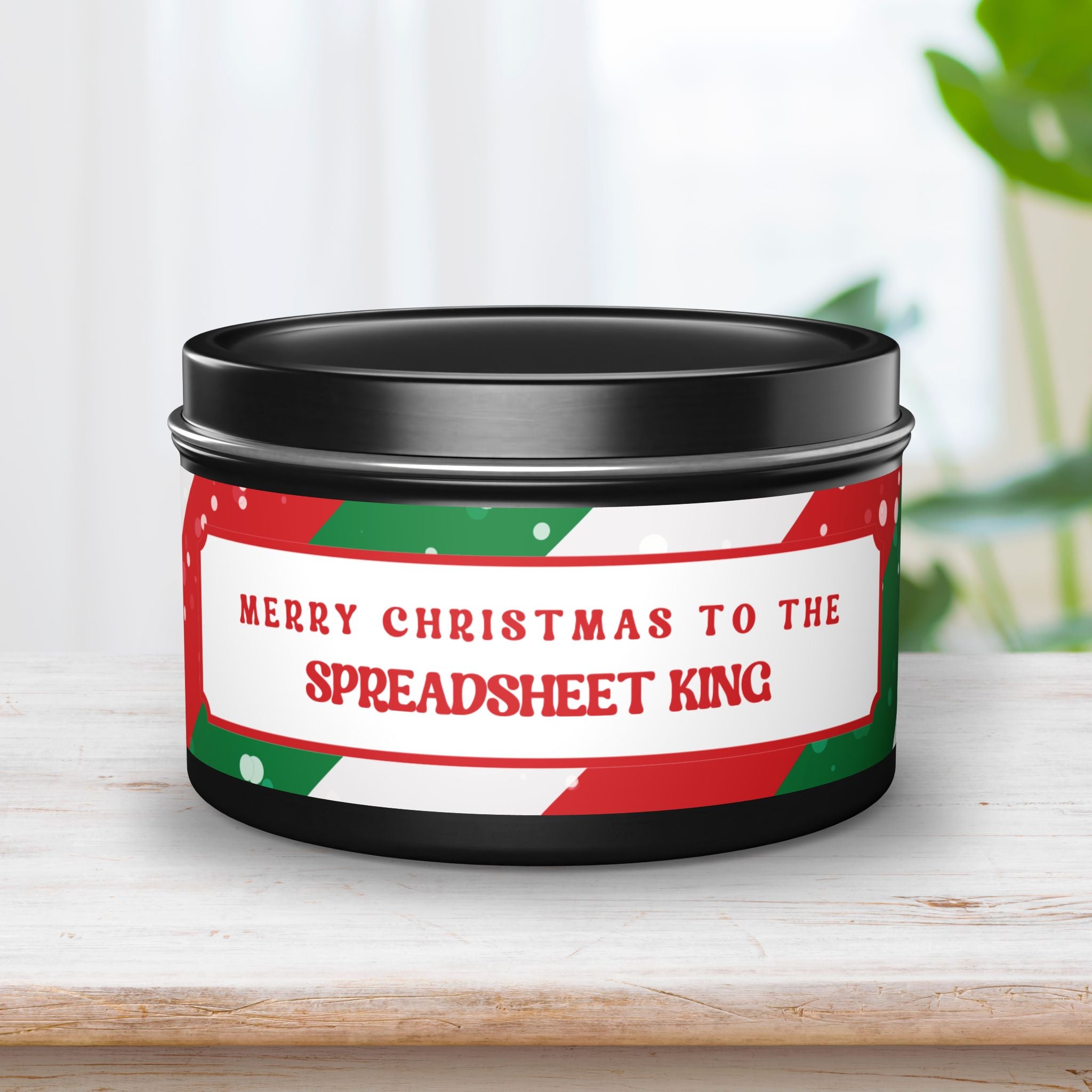 Merry Christmas to the Spreadsheet King Candle