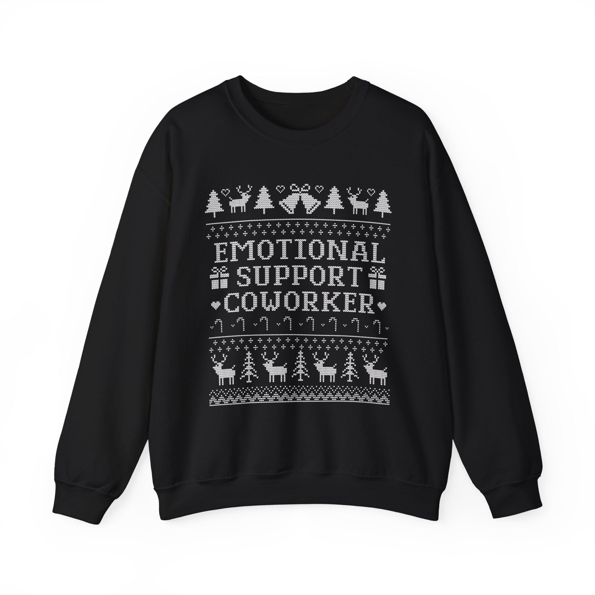 Emotional Support Coworker Ugly Christmas Sweatshirt