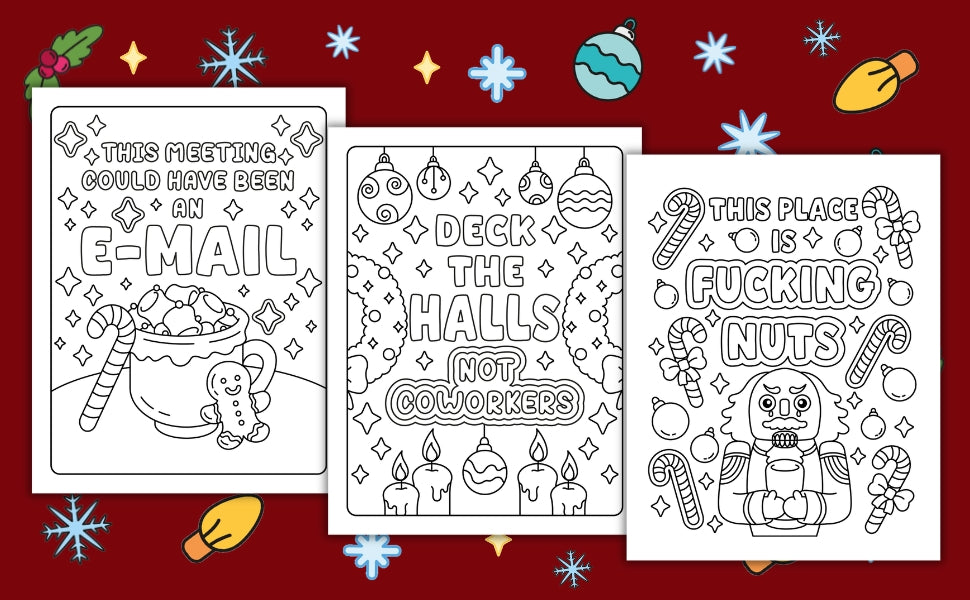 Corporate Chaos Holiday Edition Coloring Book Digital Download