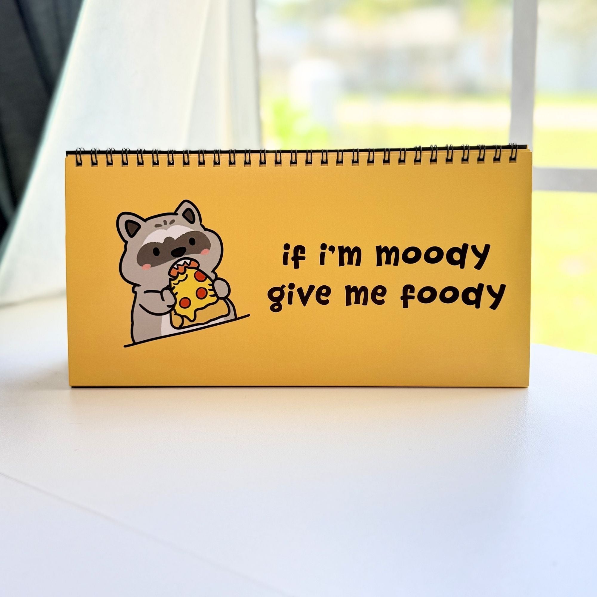 Raccoons At Work Desk Flip Sign