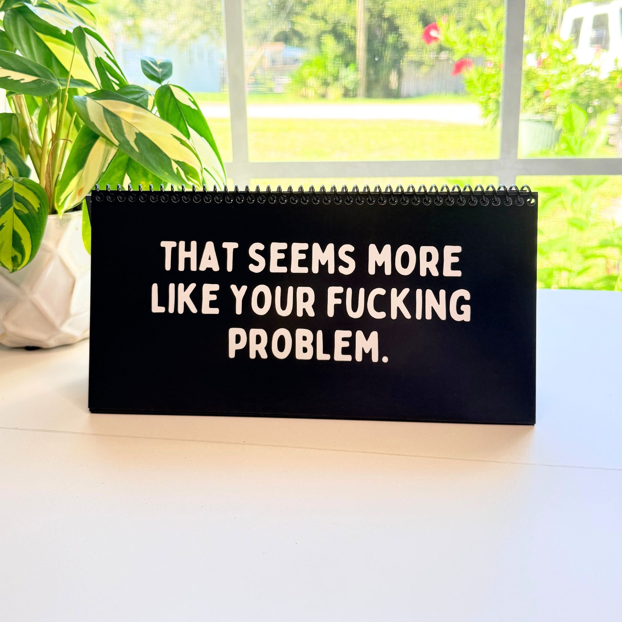 The Daily Mood Desk Sign for People That Like To Say F*ck Black