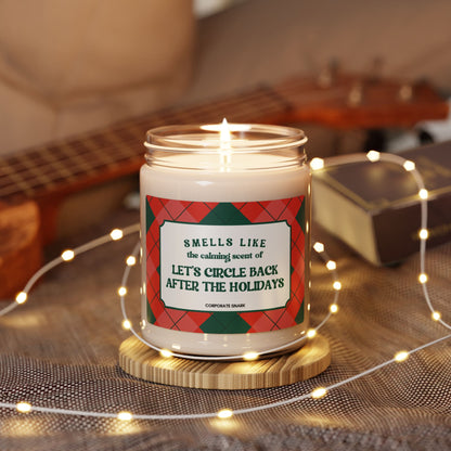 Smells Like Let's Circle Back Christmas Candle for Coworker Gift