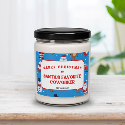 Merry Christmas to the Santa's Favorite Coworker Candle