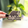 Approach Slowly With Snacks Opossum Sticker