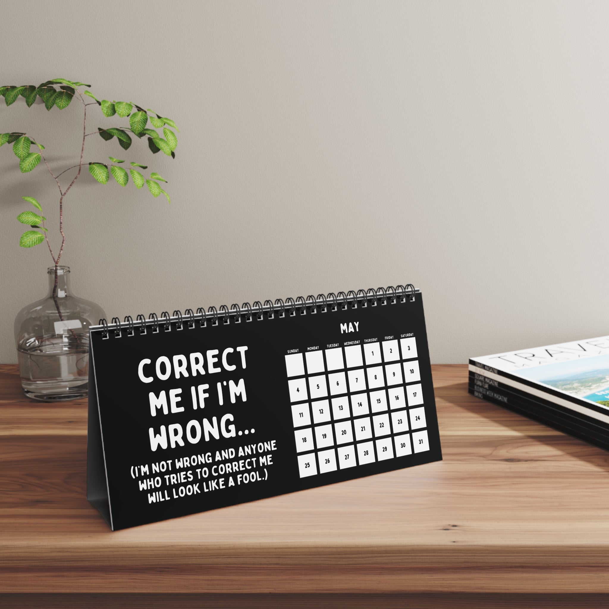 2025 Per My Last Email Sarcastic Desk Calendar Black