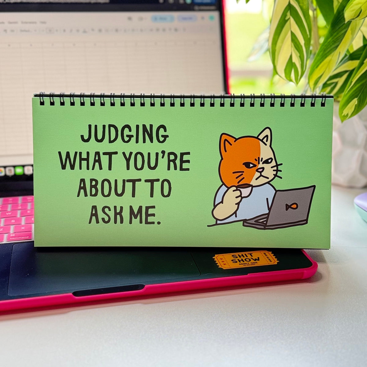 Cats At Work Desk Flip Sign