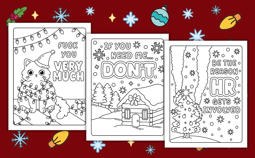 Corporate Chaos Holiday Edition Coloring Book Digital Download