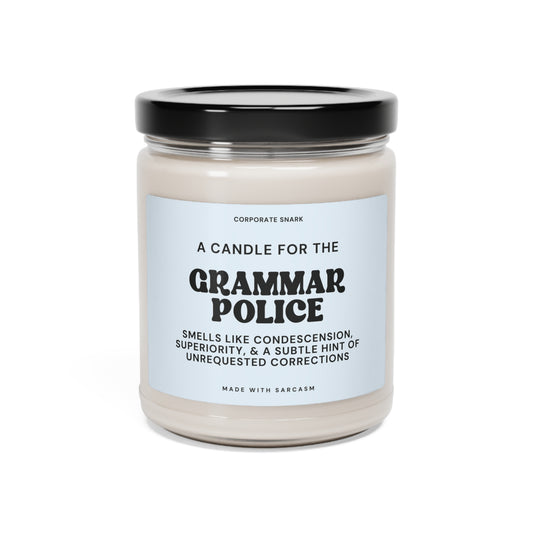 The Grammar Police Candle