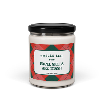 Smells Like Your Excel Skills Are Trash Christmas Candle Gift For Coworker