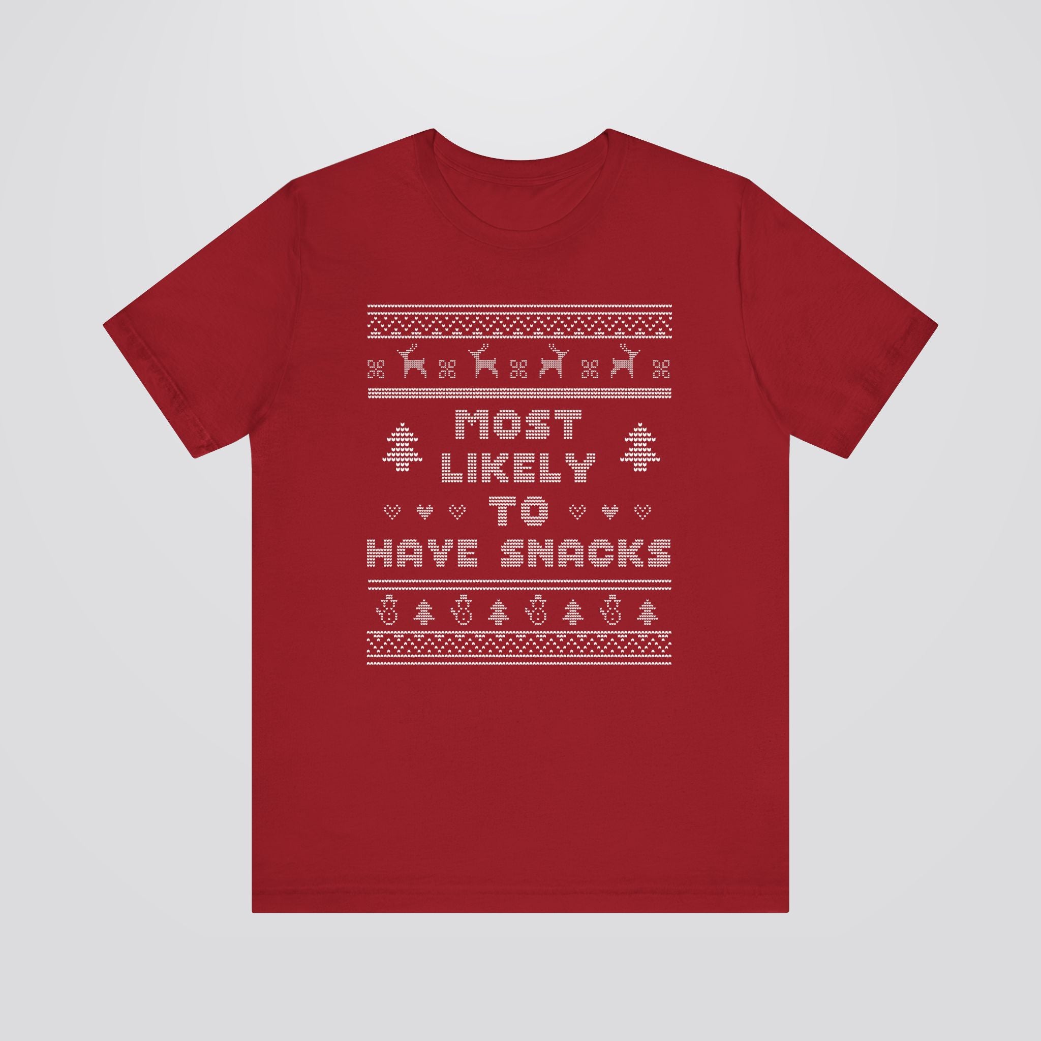 Most Likely To Have Snacks Ugly Christmas Tshirt