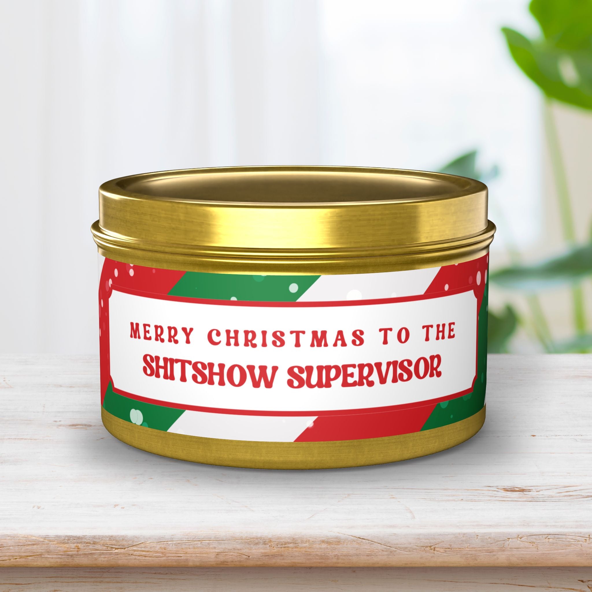 Merry Christmas to the Shitshow Supervisor Candle