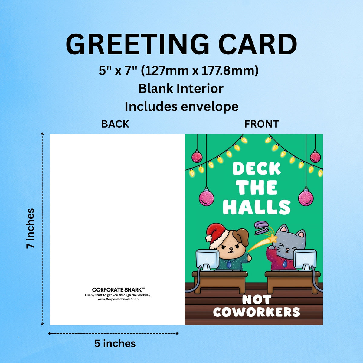Deck The Halls Not Coworkers Christmas Card