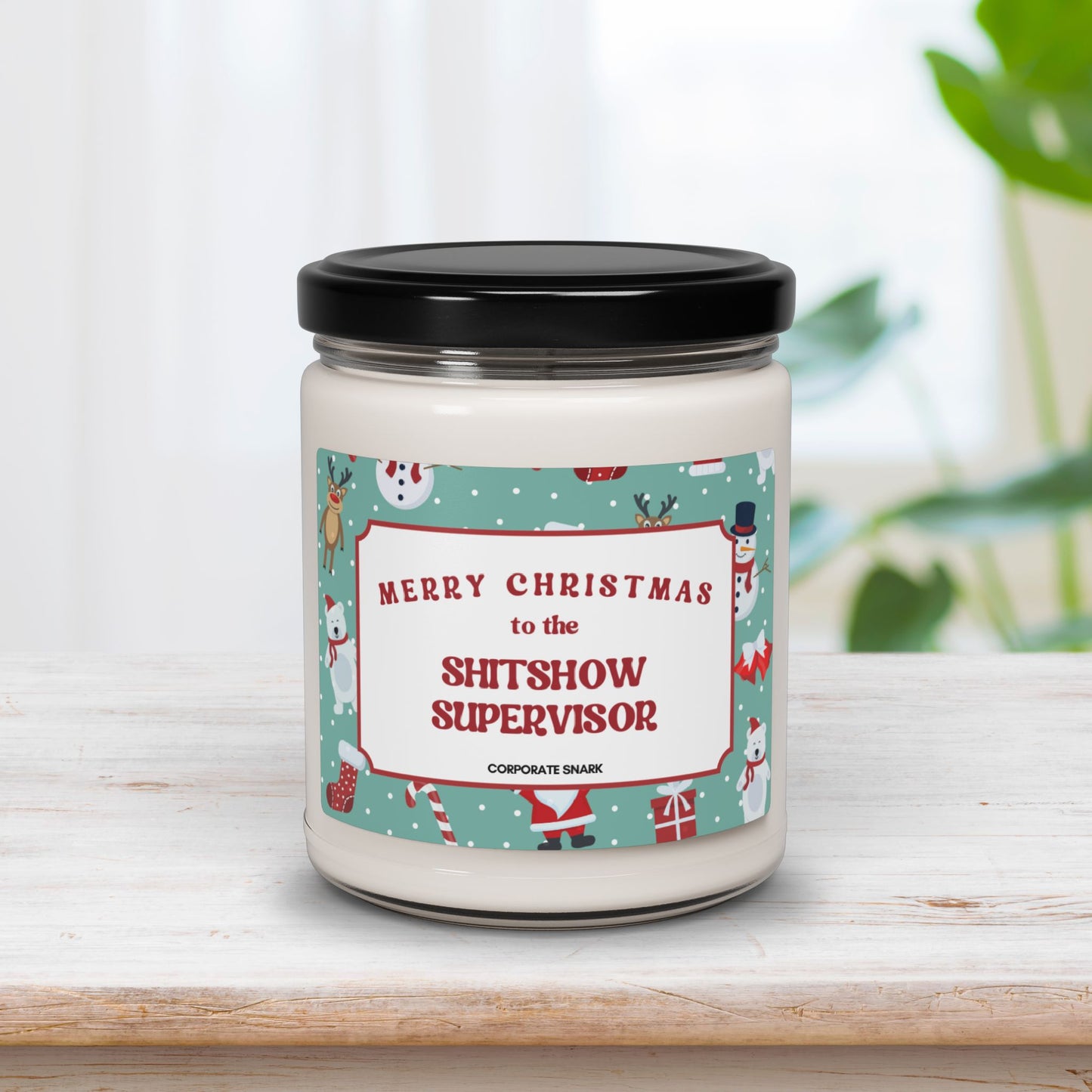 Merry Christmas to the Shitshow Supervisor Candle for Coworker Gift - Optionally Personalize