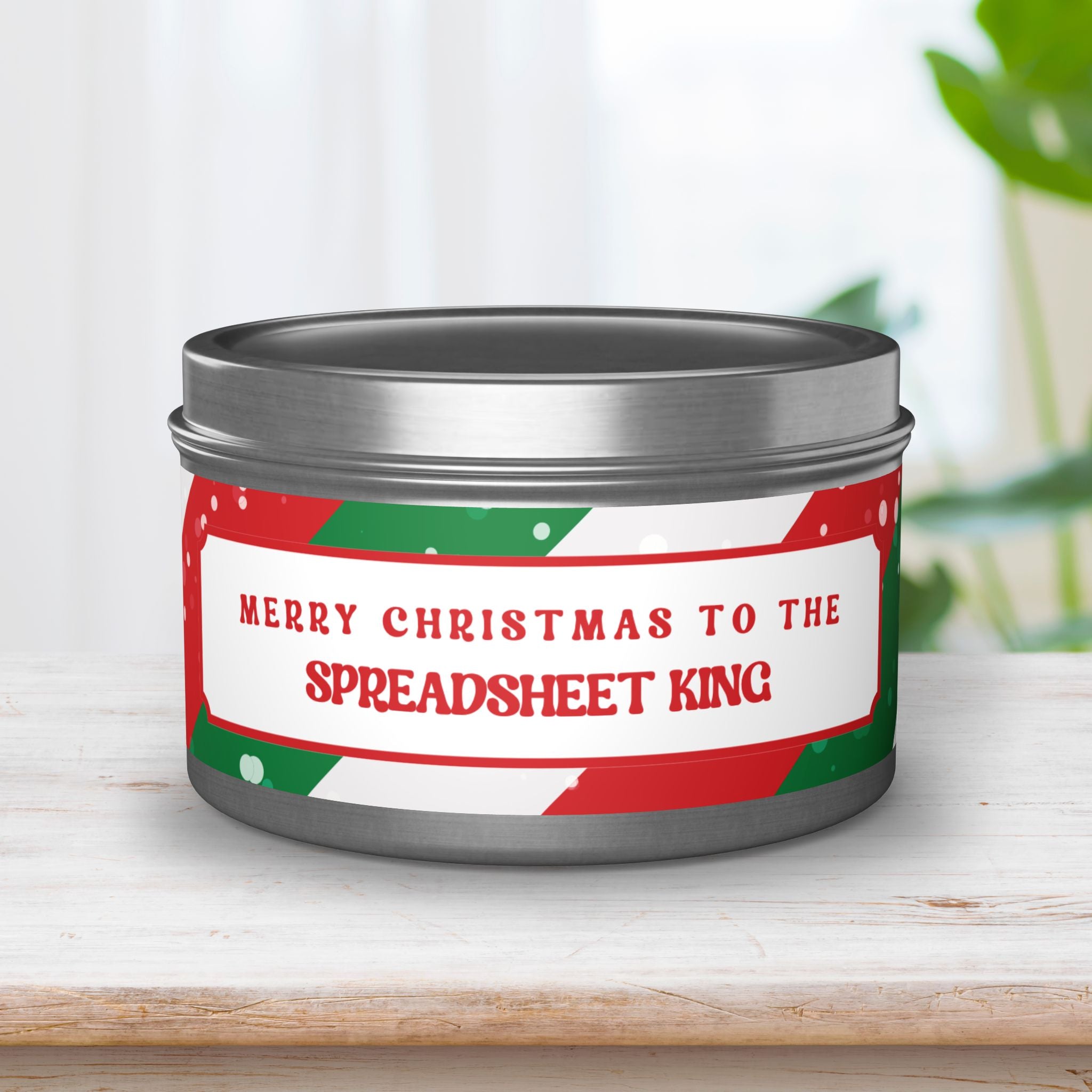 Merry Christmas to the Spreadsheet King Candle