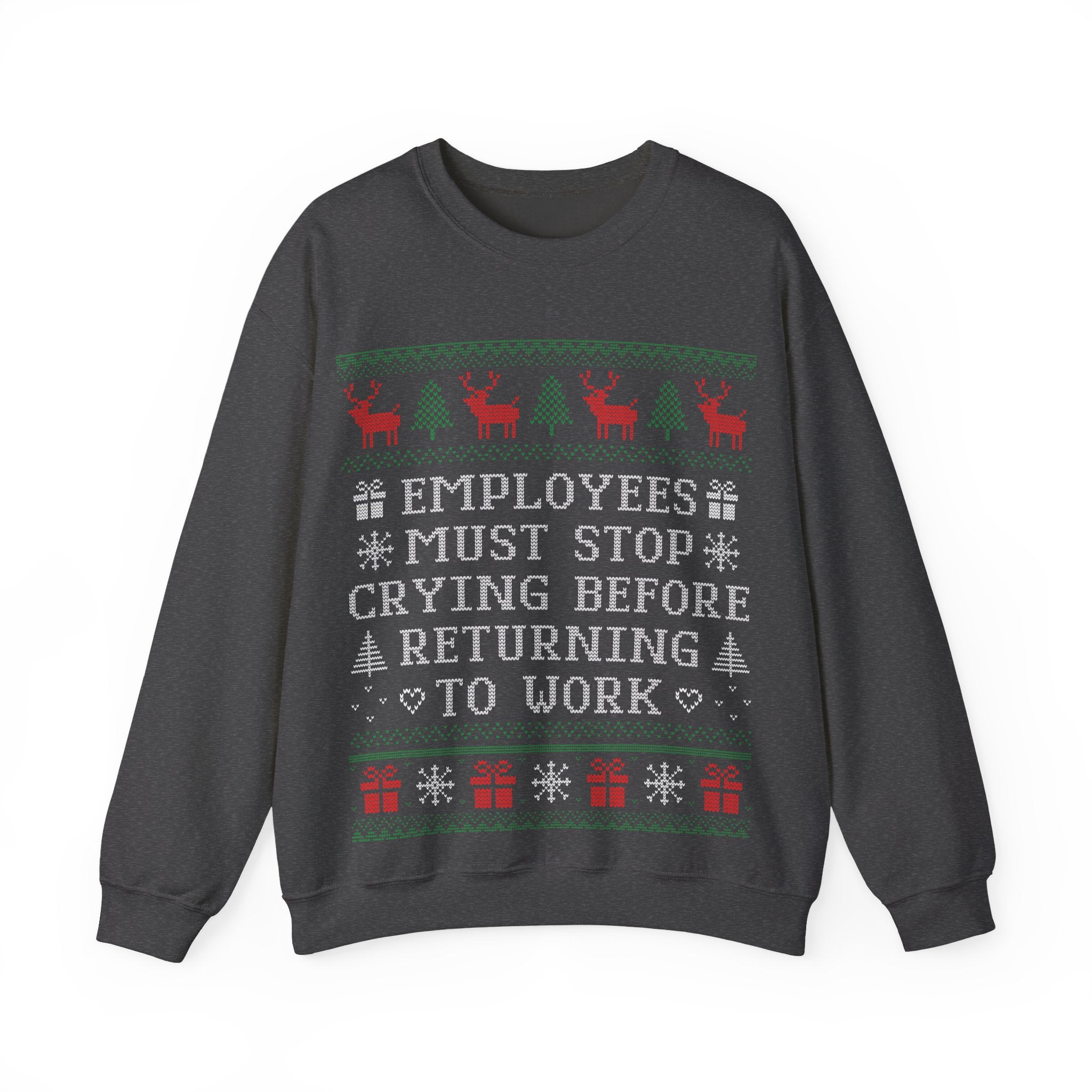 Employees Must Stop Crying Ugly Christmas Sweatshirt AUS
