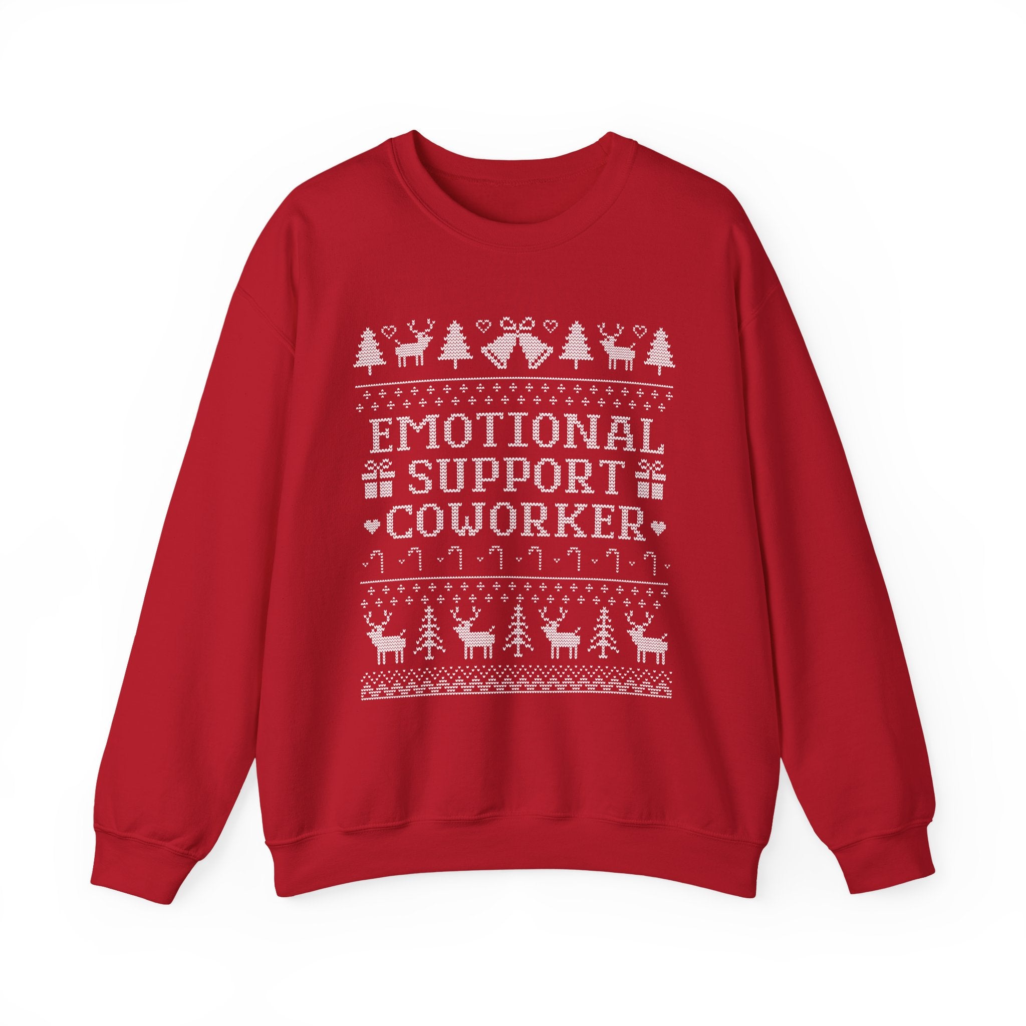 Emotional Support Coworker Ugly Christmas Sweatshirt