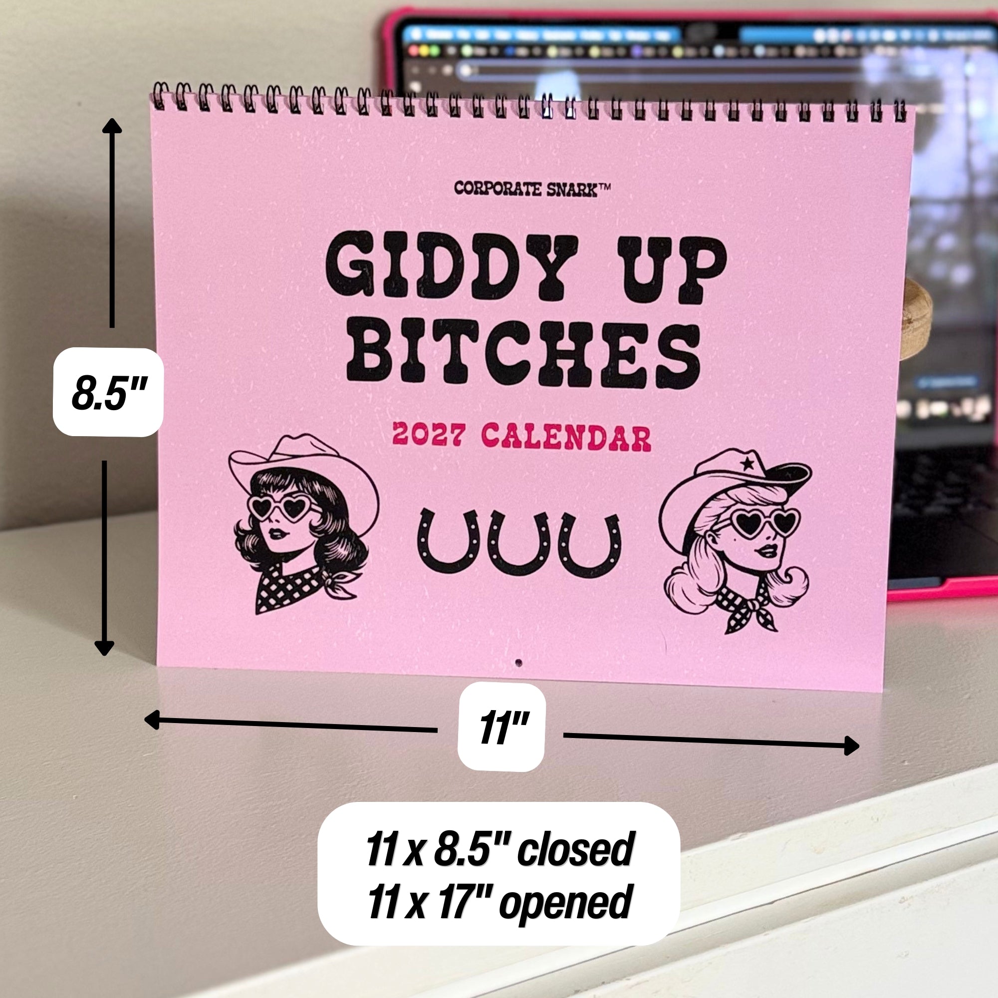 2027 Giddy Up Bitches Cowgirl Calendar
