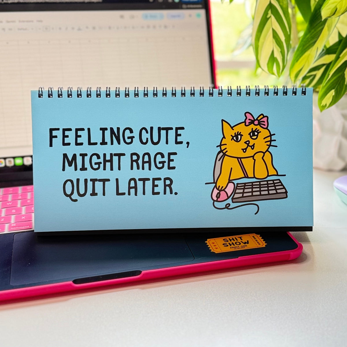 Cats At Work Desk Flip Sign