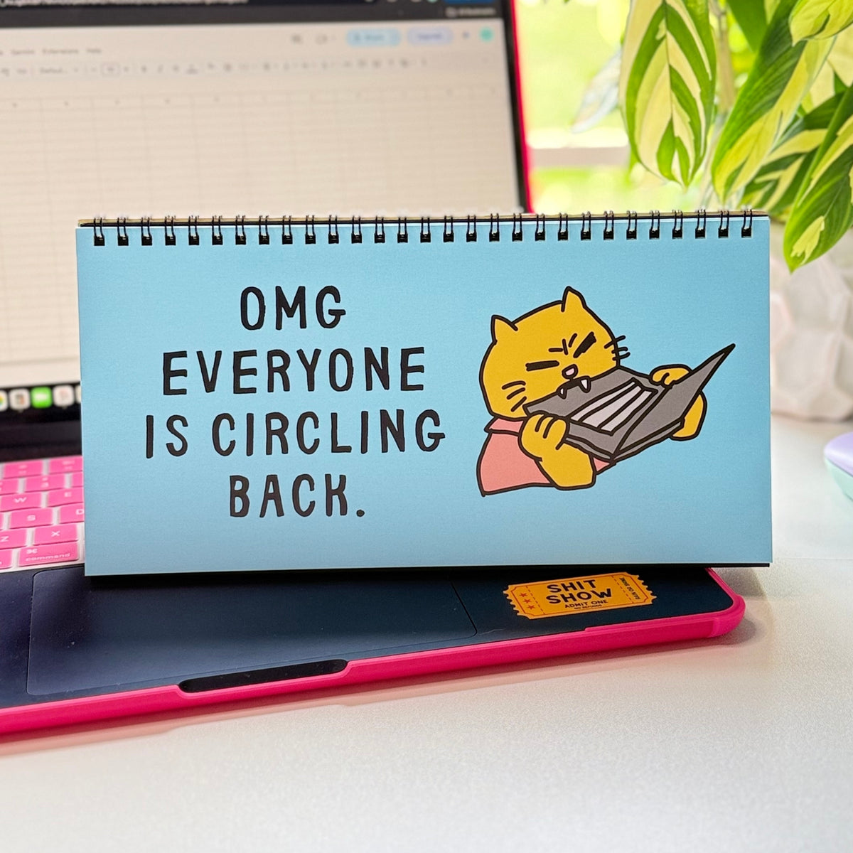 Cats At Work Desk Flip Sign