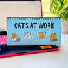 Cats At Work Desk Flip Sign