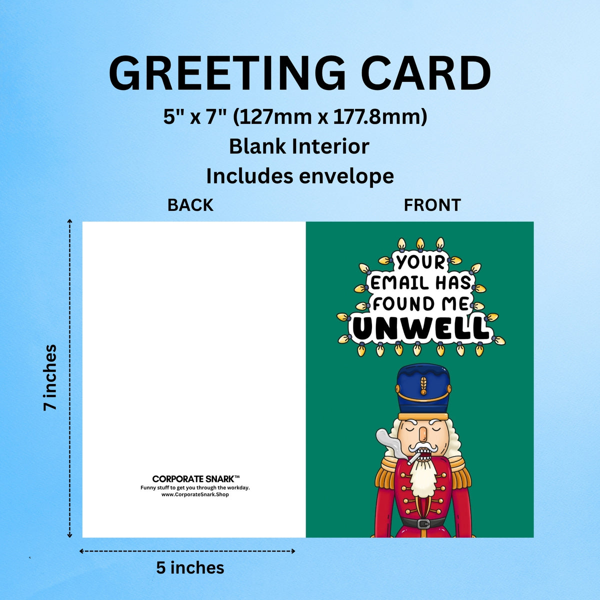 Your Email Has Found Me Unwell Christmas Card