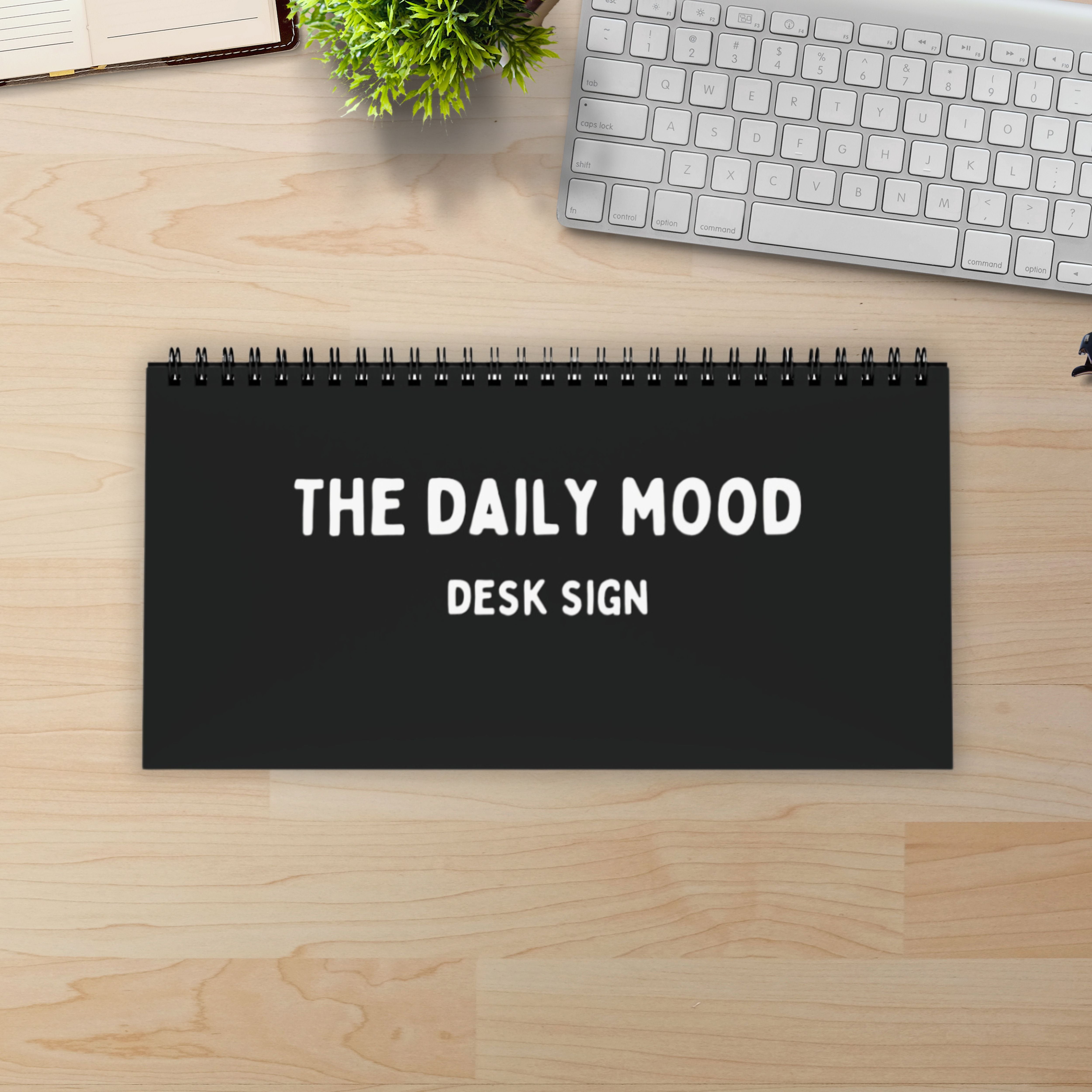 Daily Mood Desk Sign - Black