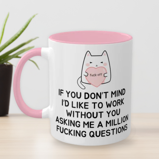 “Catty Quip” Snarky Work-Humor Mug 11 oz