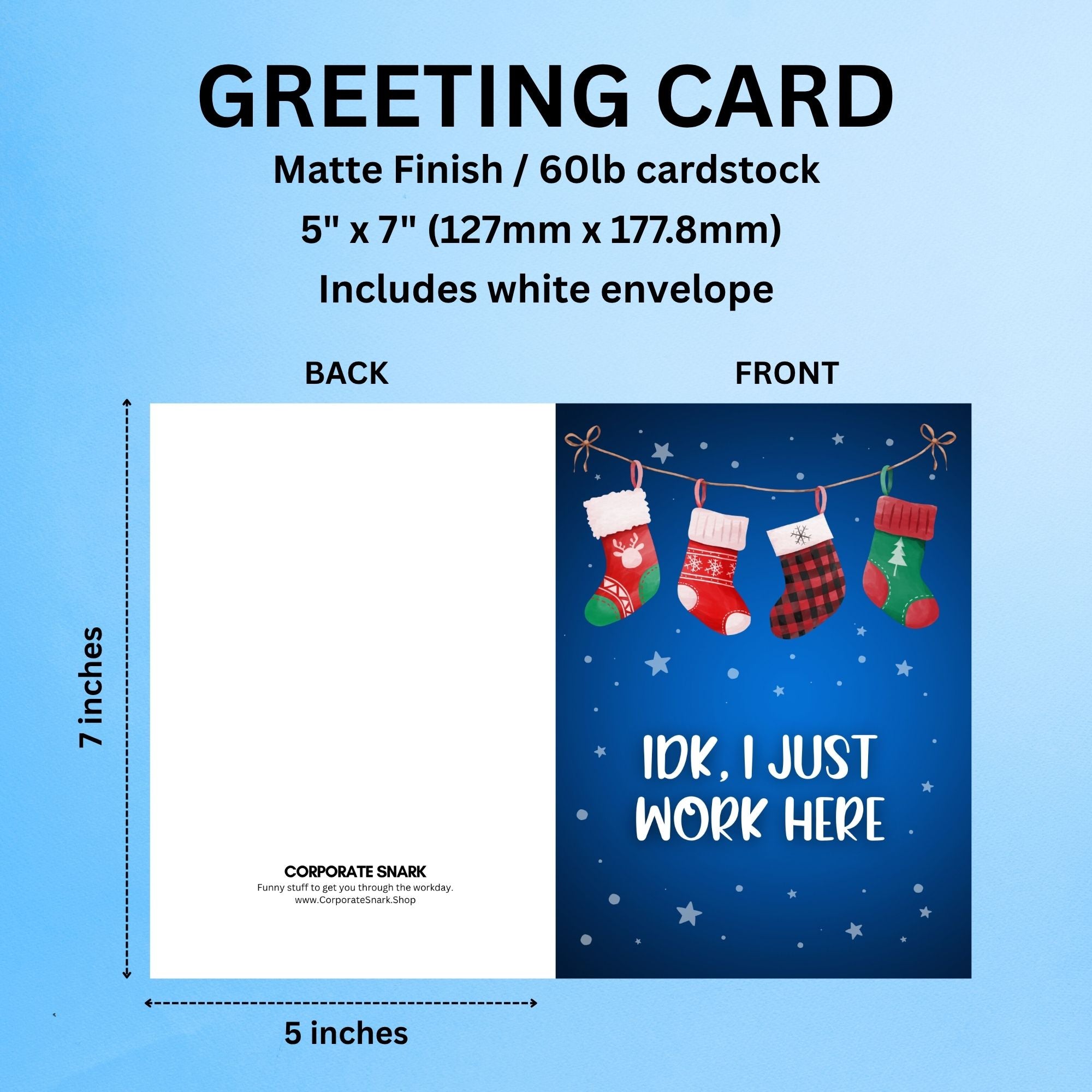 IDK, I Just Work Here Christmas Card