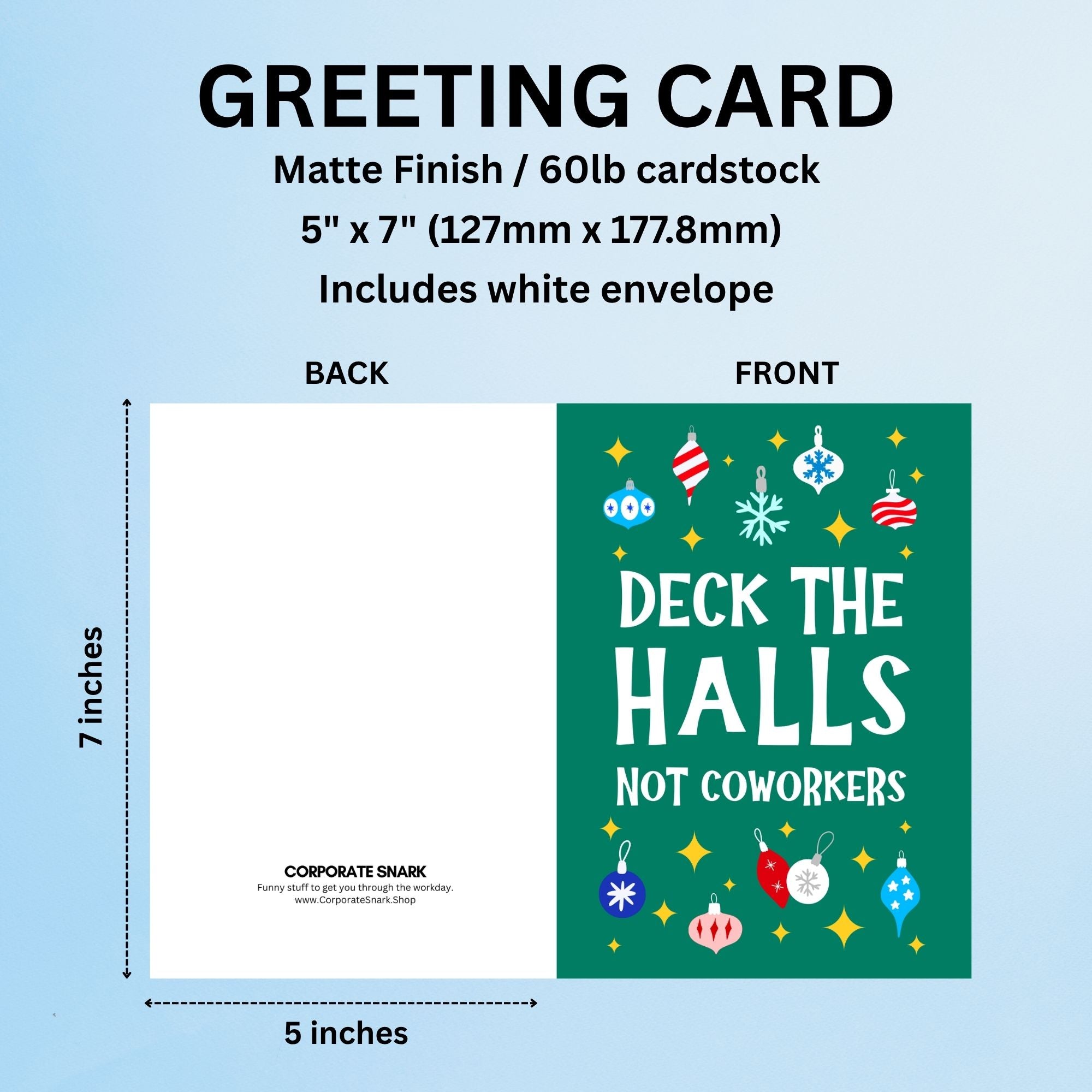 Deck The Halls Not Coworkers Christmas Card