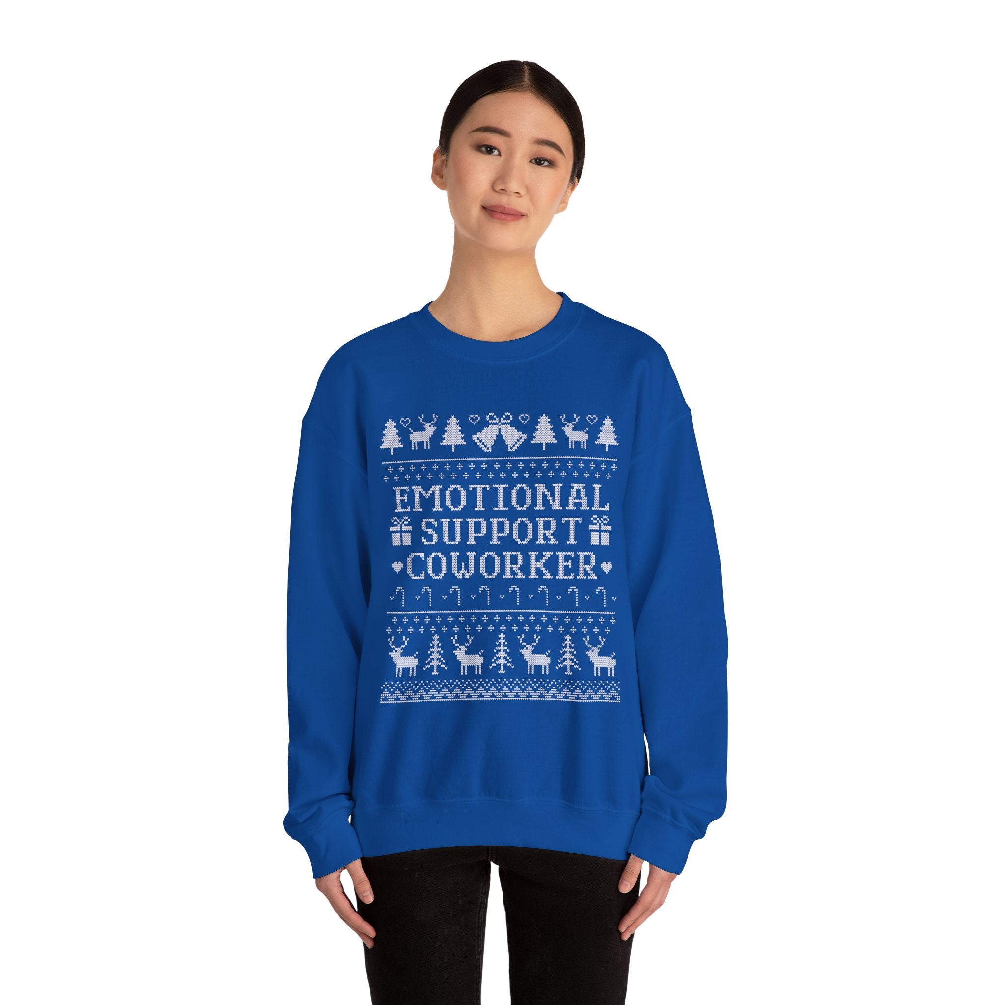 Emotional Support Coworker Ugly Christmas Sweatshirt