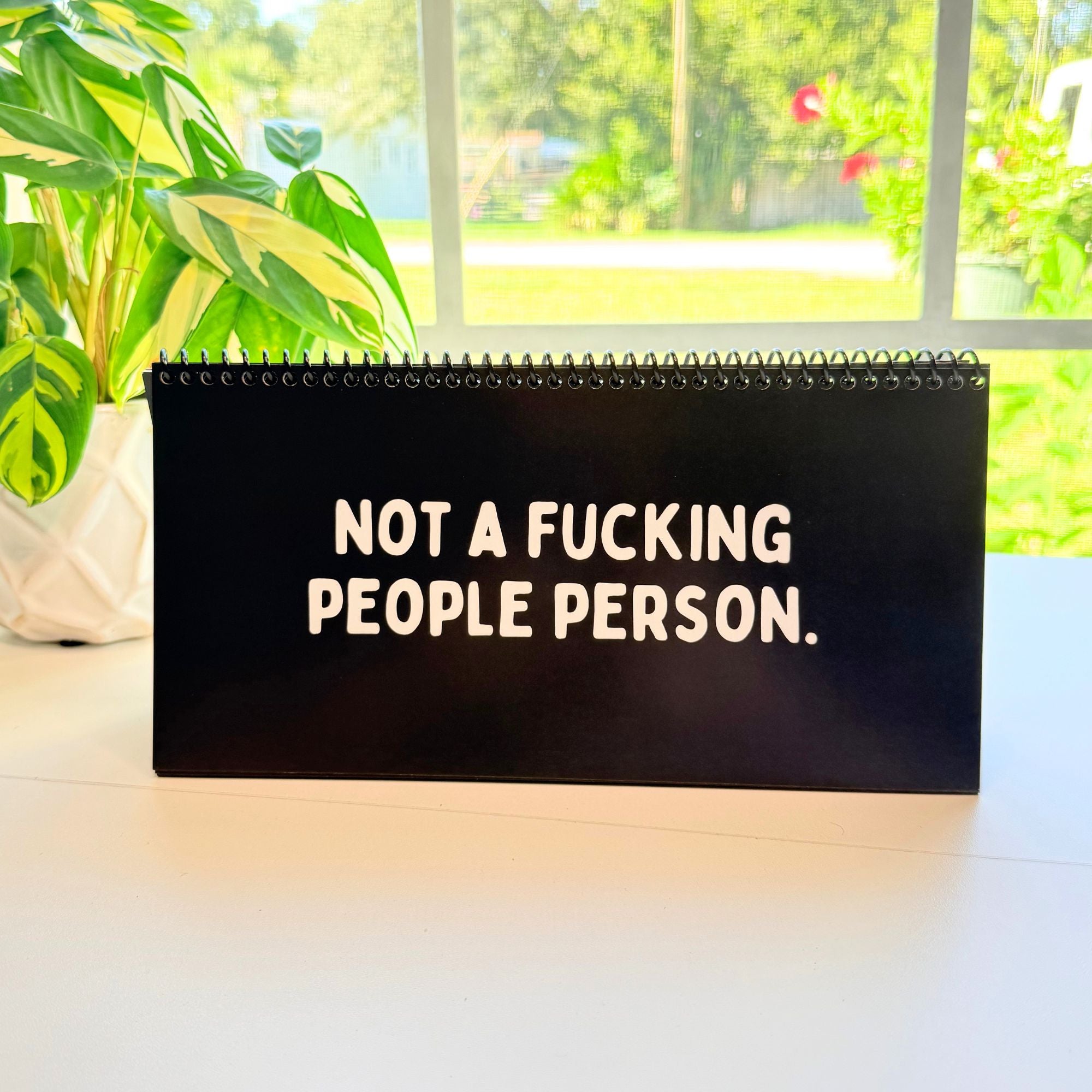 The Daily Mood Desk Sign for People That Like To Say F*ck Black