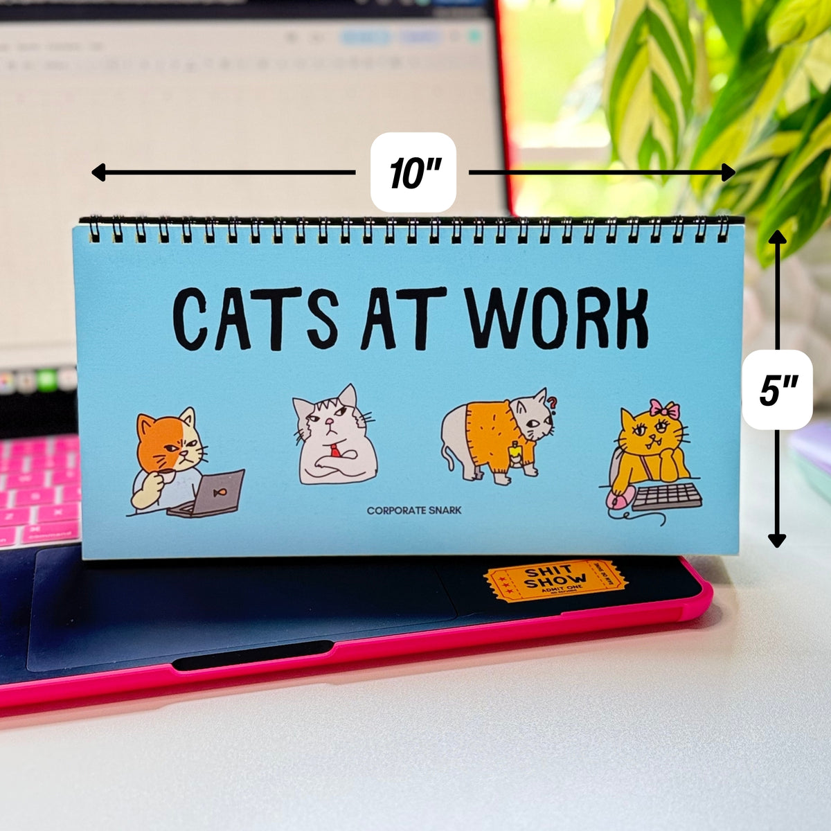 Cats At Work Desk Flip Sign