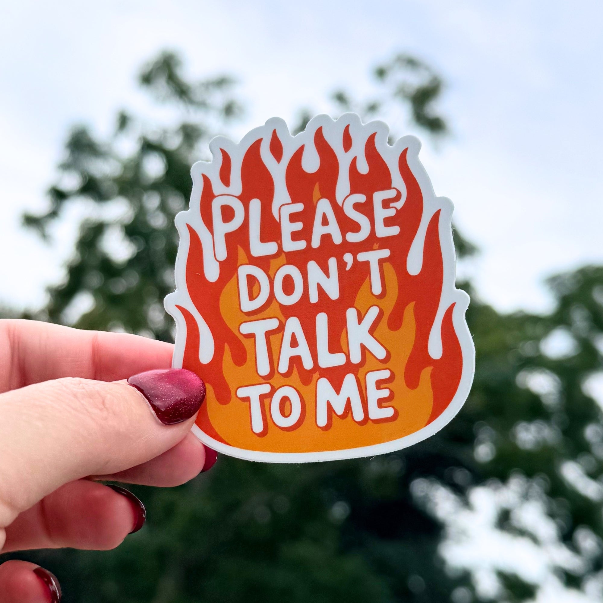 Please Don't Talk To Me Sticker