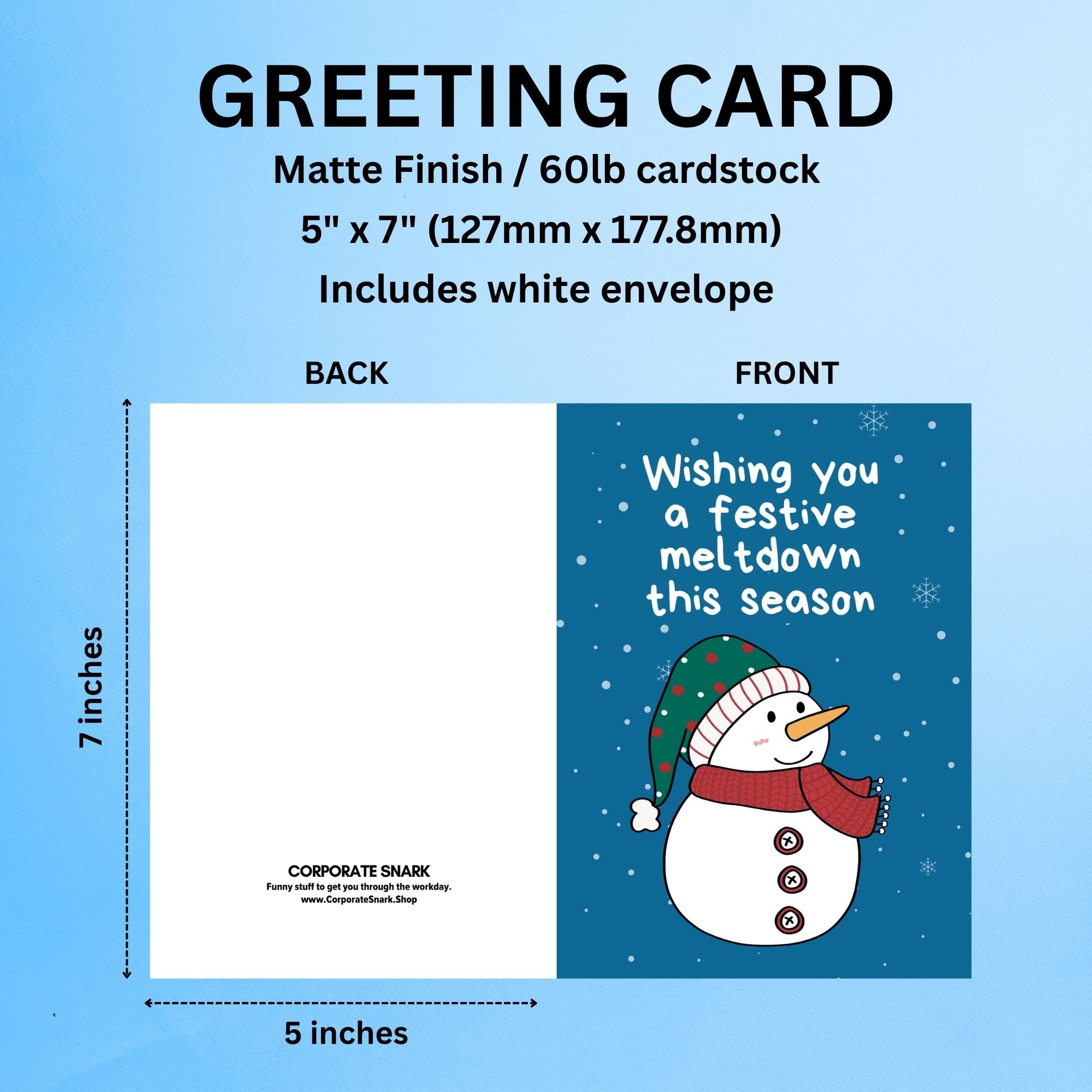 Wishing You A Festive Meltdown Christmas Card
