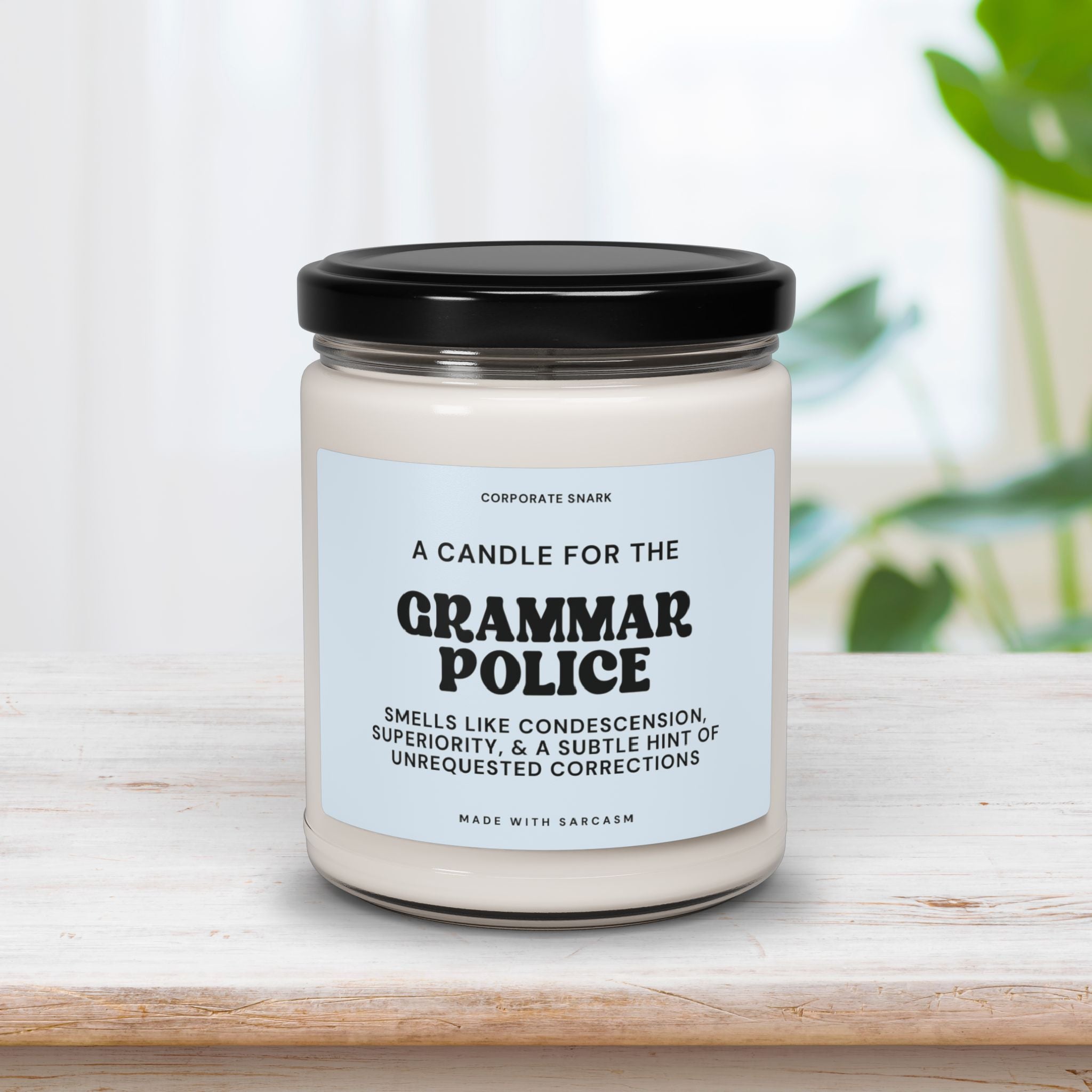 The Grammar Police Candle