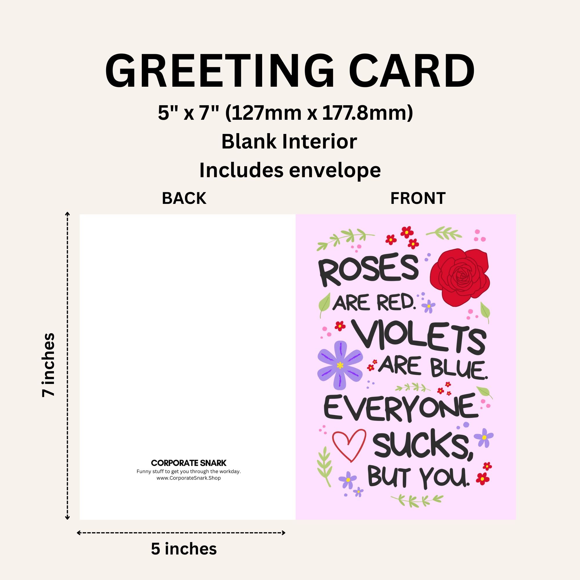 Roses are Red, Everyone Sucks Card