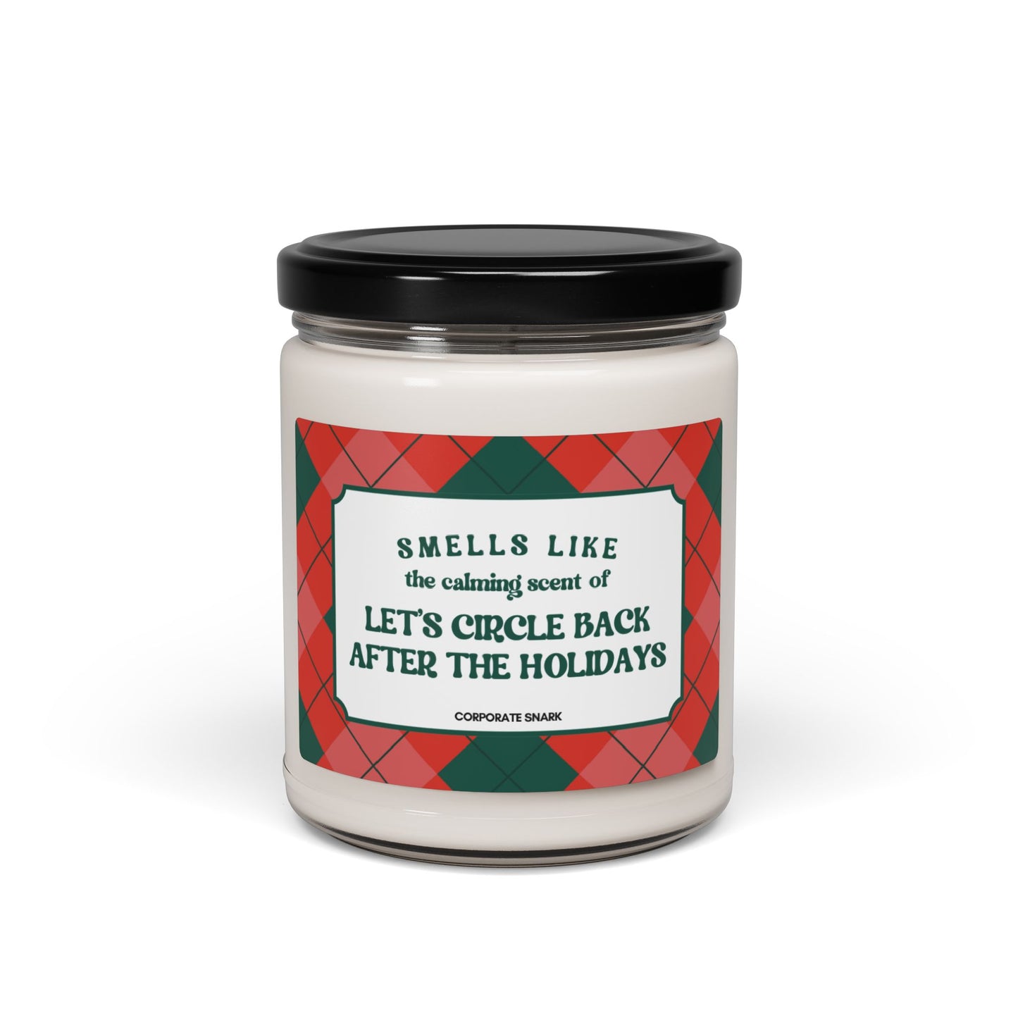 Smells Like Let's Circle Back Christmas Candle for Coworker Gift