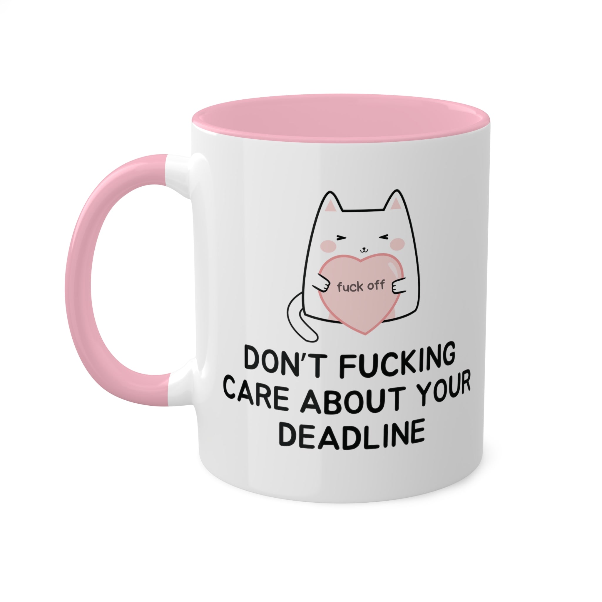 “Purr-spective Check" Deadline Mug 11 oz