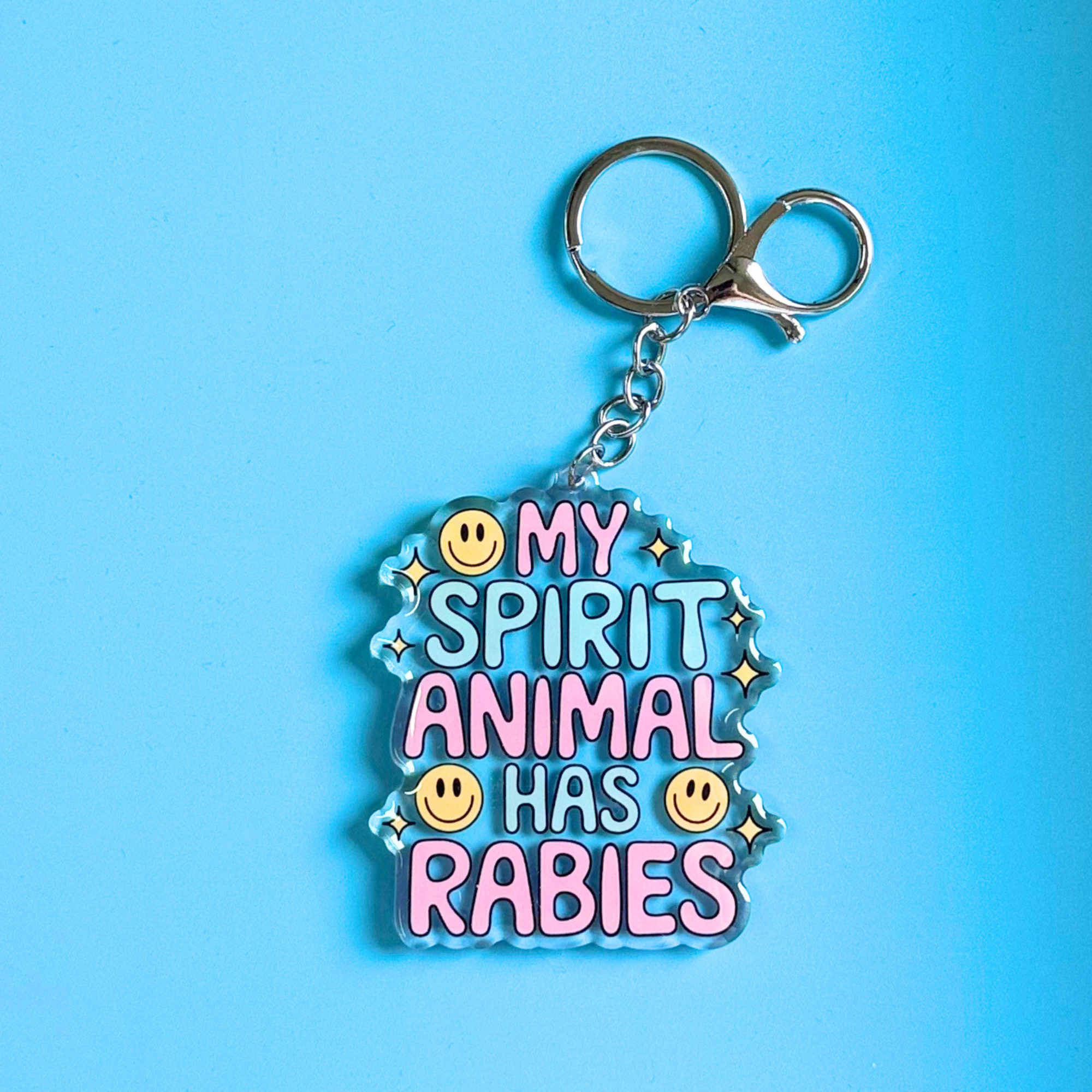 My Spirit Animal Has Rabies Keychain