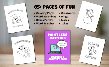 Pointless Meeting Coloring And Activity Book Paperback