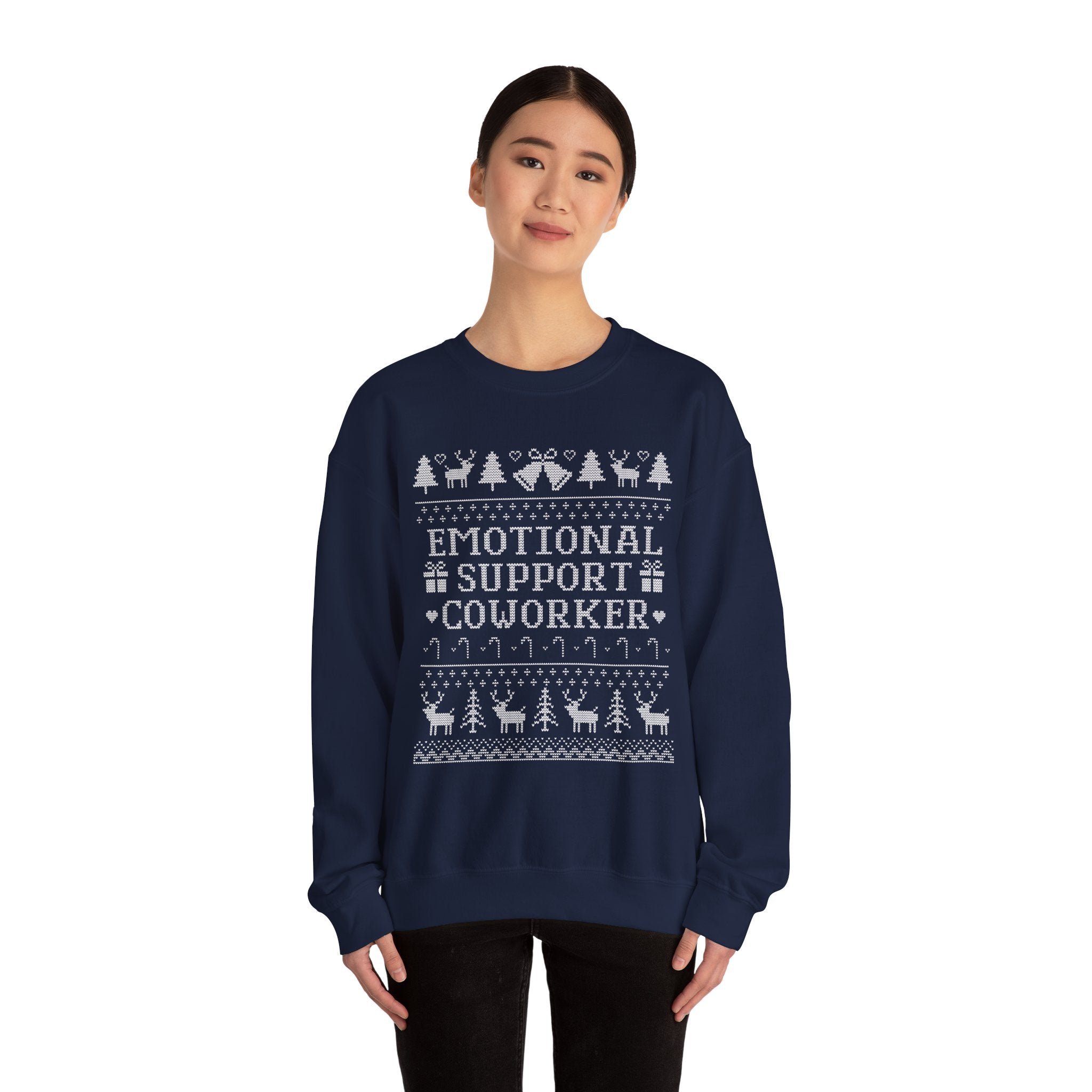 Emotional Support Coworker Ugly Christmas Sweatshirt