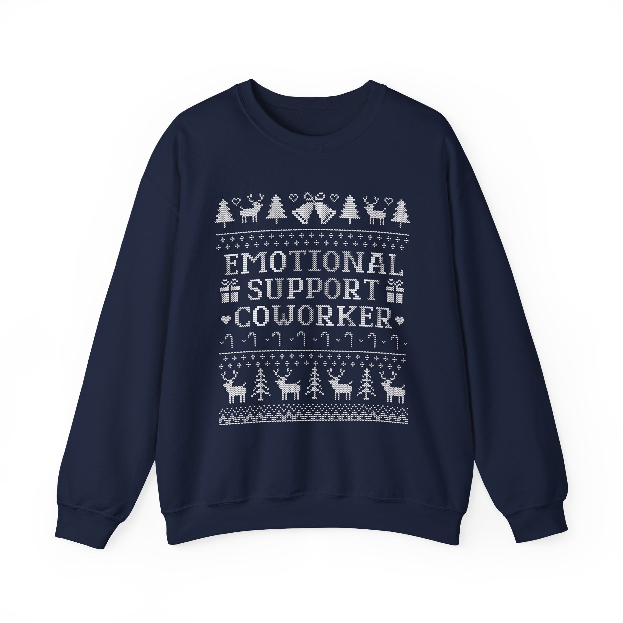 Emotional Support Coworker Ugly Christmas Sweatshirt