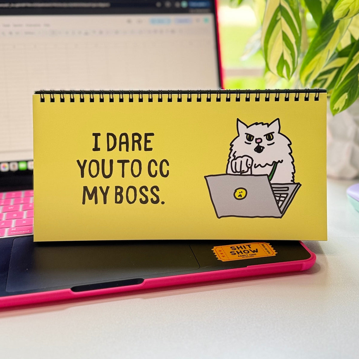Cats At Work Desk Flip Sign