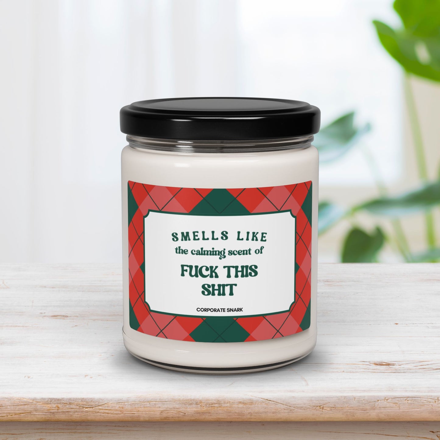 Smells Like Fuck This Shit Christmas Candle for Coworker Gift