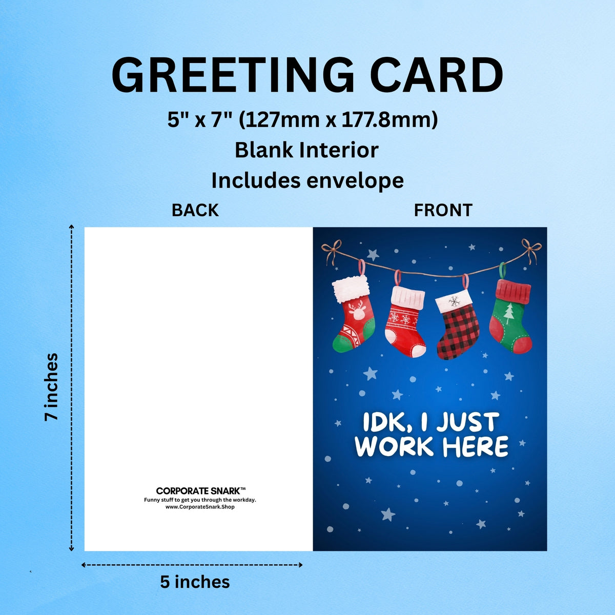 IDK, I Just Work Here Christmas Card