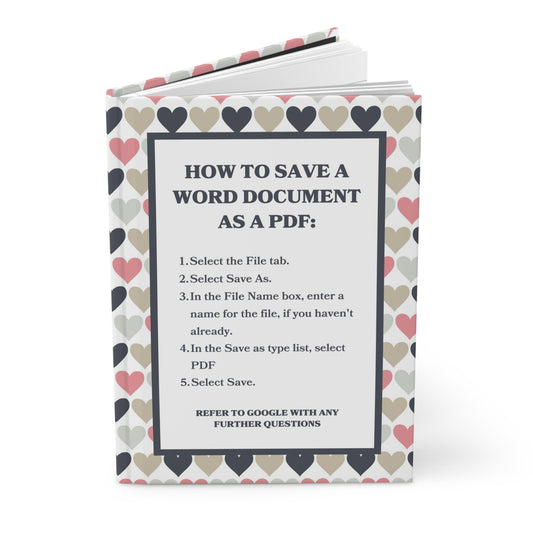 How to Save a Word Document as a PDF Hardcover
