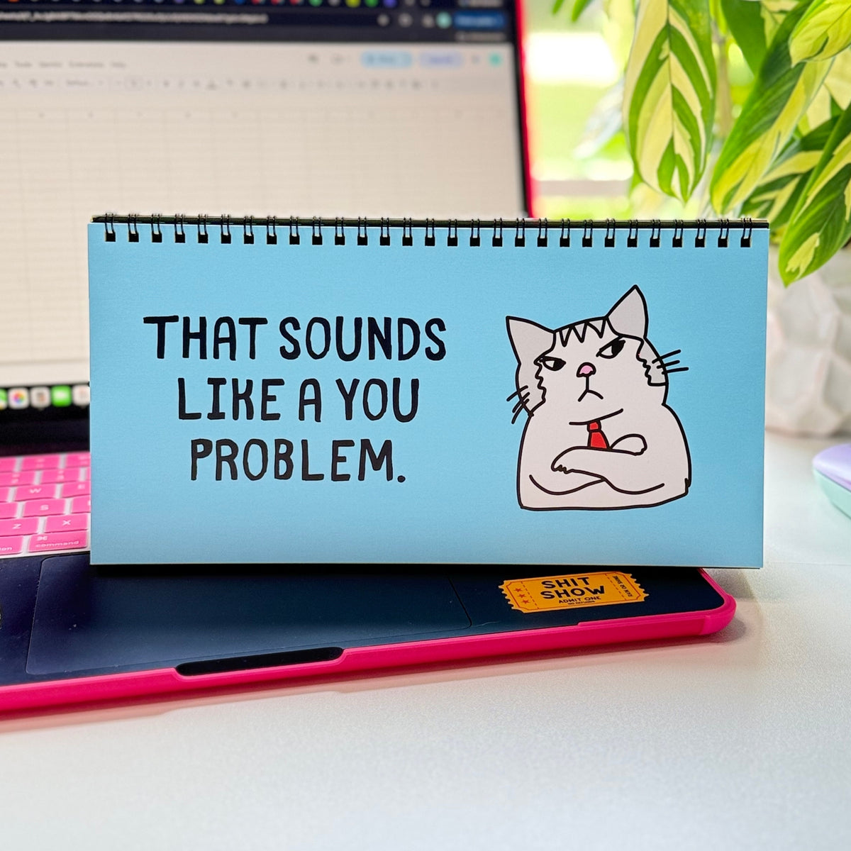 Cats At Work Desk Flip Sign