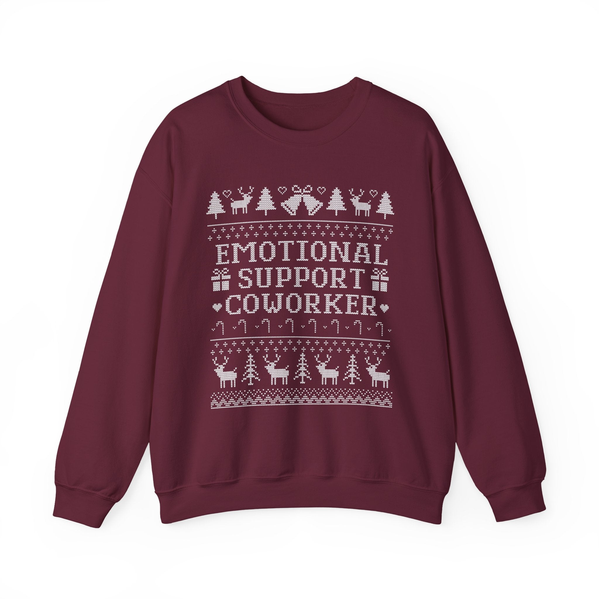 Emotional Support Coworker Ugly Christmas Sweatshirt
