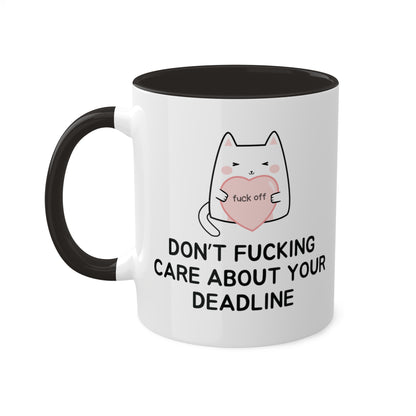 “Purr-spective Check" Deadline Mug 11 oz